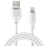 Cablu Date si Incarcare USB-A - Lightning XO Design NB291, 18W, 1m, Alb 