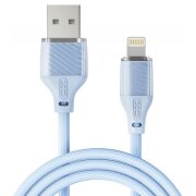 Cablu Date si Incarcare USB-A - Lightning XO Design NB291, 18W, 1m, Albastru 