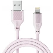 Cablu Date si Incarcare USB-A - Lightning XO Design NB291, 18W, 1m, Roz 