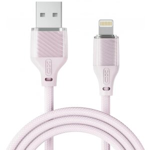 Cablu Date si Incarcare USB-A - Lightning XO Design NB291, 18W, 1m, Roz 