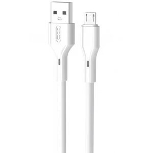 Cablu Date si Incarcare USB-A - microUSB XO Design NB230, 18W, 1m, Alb 