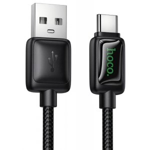 Cablu Date si Incarcare USB-A - USB-C HOCO U146, 36W, 1.2m, Negru 