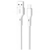 Cablu Date si Incarcare USB-A - USB-C XO Design NB230, 18W, 1m, Alb 