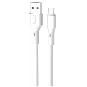 Cablu Date si Incarcare USB-A - USB-C XO Design NB230, 18W, 1m, Alb 