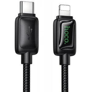 Cablu Date si Incarcare USB-C - Lightning HOCO U146, 30W, 1.2m, Negru 