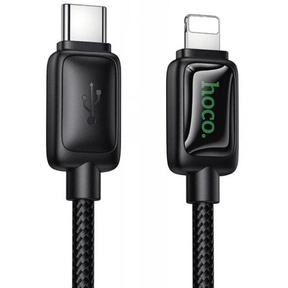 Cablu Date si Incarcare USB-C - Lightning HOCO U146, 30W, 1.2m, Negru 