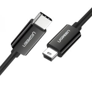 Cablu Date si Incarcare USB-C - miniUSB UGREEN US242, 18W, 1m, Negru 
