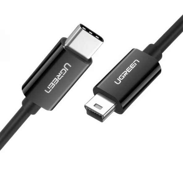 Cablu Date si Incarcare USB-C - miniUSB UGREEN US242, 18W, 1m, Negru 