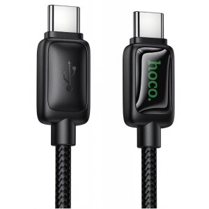 Cablu Date si Incarcare USB-C - USB-C HOCO U146, 60W, 1.2m, Negru 