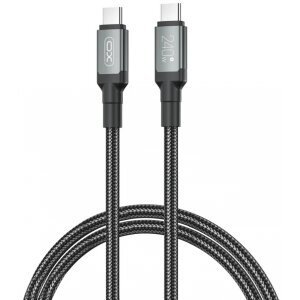 Cablu Date si Incarcare USB-C - USB-C XO Design NB-Q264A, 240W, 1m, Negru 
