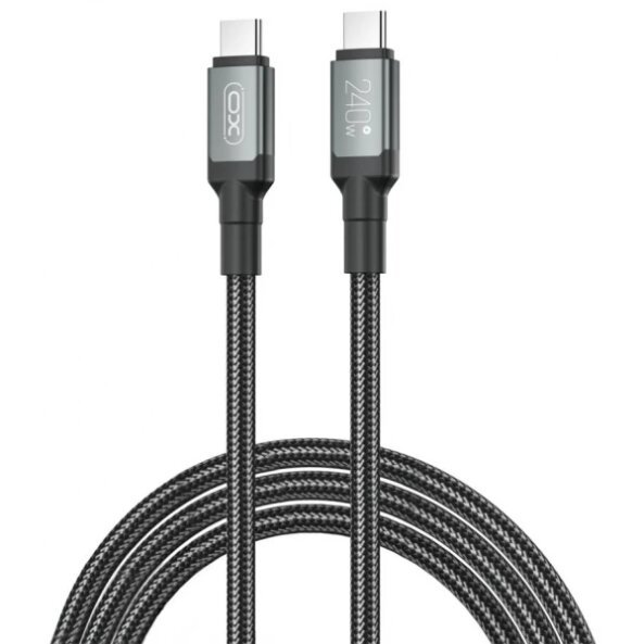 Cablu Date si Incarcare USB-C - USB-C XO Design NB-Q264B, 240W, 2m, Negru 