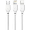 Cablu Incarcare USB-A - Lightning / microUSB / USB-C XO Design NB103 3in1, 10.5W, 1m, Alb 