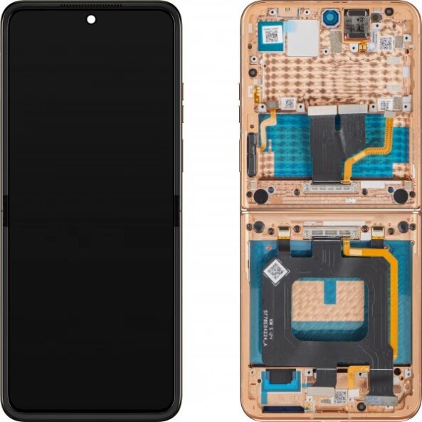 Display cu Touchscreen Motorola Razr+ 2025 / Razr+ 2024 / Razr 50 Ultra, cu Rama, Sub Inner, Portocaliu (Peach Fuzz), Service Pack 5D68C24597 