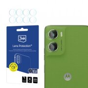 Folie de protectie Camera Spate 3MK Protection pentru Motorola Moto G06, Sticla Securizata, Full Glue, Set 4 bucati, Transparenta
