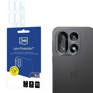 Folie de protectie Camera Spate 3MK Protection pentru OnePlus 15, Sticla Securizata, Full Glue, Set 4 bucati, Transparenta