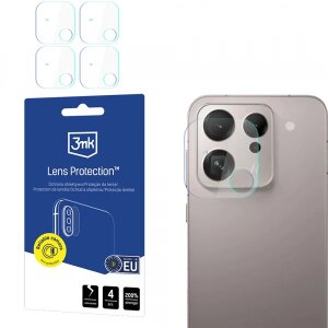 Folie de protectie Camera Spate 3MK Protection pentru Oppo Find X9, Sticla Securizata, Full Glue, Set 4 bucati, Transparenta