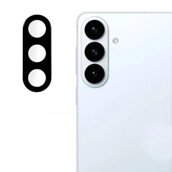 Folie de protectie Camera Spate Techsuit pentru Samsung Galaxy S26, Sticla Securizata, Full Glue, Neagra