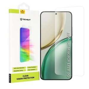 Folie de protectie Ecran Techsuit Clear Vision pentru Honor Magic8 Lite, Sticla Securizata, Full Glue