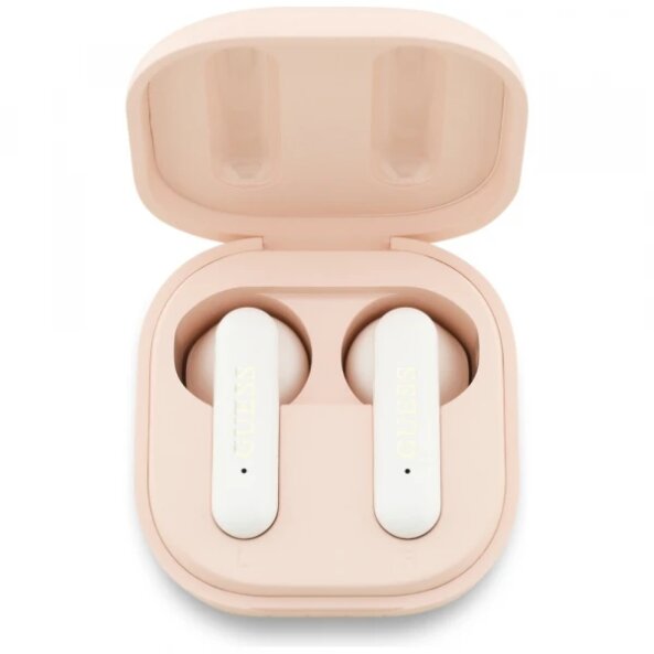 Handsfree Bluetooth Guess 4G Metal Logo, TWS, Roz