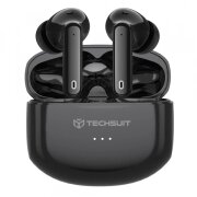 Handsfree Bluetooth Techsuit CW1 Audira Pro, TWS, ANC, Negru
