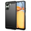 Husa cu Protectie Camera pentru Xiaomi Poco C65 / Redmi 13C, Techsuit, Carbon, Neagra