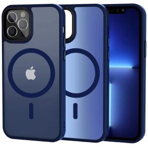 Husa MagSafe pentru Apple iPhone 12 / 12 Pro, Tech-Protect, Magmat, Bleumarin 