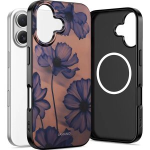 Husa MagSafe pentru Apple iPhone 16, Tech-Protect, Lamano Velvet Night, Neagra 