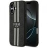 Husa MagSafe pentru Apple iPhone 17, Guess, 4G Printed Stripes, Neagra