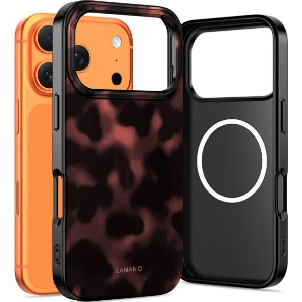 Husa MagSafe pentru Apple iPhone 17 Pro Max, Tech-Protect, Lamano Panther, Neagra 