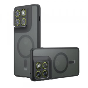 Husa MagSafe pentru Motorola Edge 70, Techsuit, PureFrost, Neagra Satinata