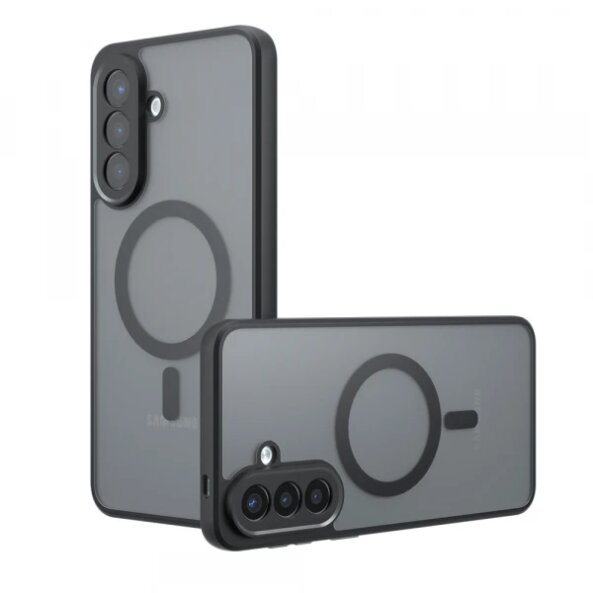 Husa MagSafe pentru Samsung Galaxy A37 5G, Techsuit, PureFrost, Neagra Satinata