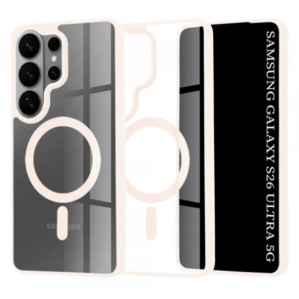 Husa MagSafe pentru Samsung Galaxy S26 Ultra, Techsuit, Pro, Roz