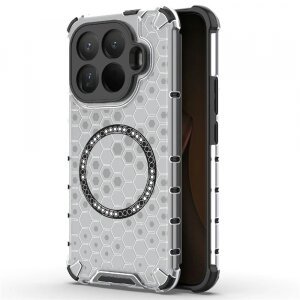 Husa MagSafe pentru Xiaomi 15T Pro, Techsuit, HoneyComb Shield, Alba