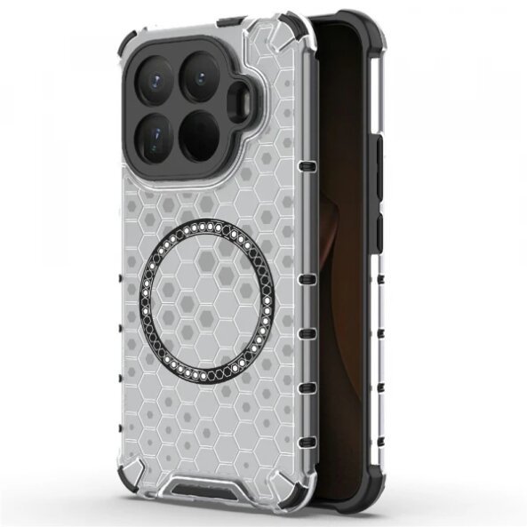 Husa MagSafe pentru Xiaomi 15T Pro, Techsuit, HoneyComb Shield, Alba
