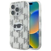Husa pentru Apple iPhone 16 Pro, Karl Lagerfeld, IML Luxury Electroplated Choupette's Head, Transparenta