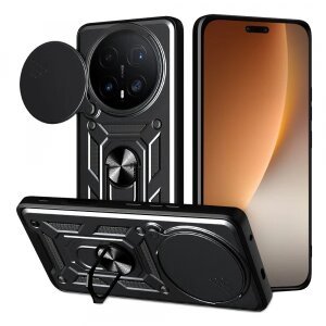 Husa pentru Honor Magic8 Pro, Techsuit, CamShield, Neagra