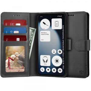 Husa pentru Nothing Phone (3a) Lite, Techsuit, Diary Book, Neagra
