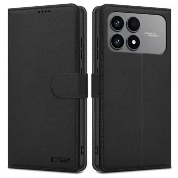 Husa pentru Xiaomi Poco F8 Pro, Tech-Protect, Wallet, Neagra 