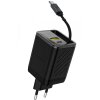 Incarcator Retea Cu Cablu USB-C Dudao A67EU, 67W, 3.35A, 1 x USB-A - 1 x USB-C, Negru 