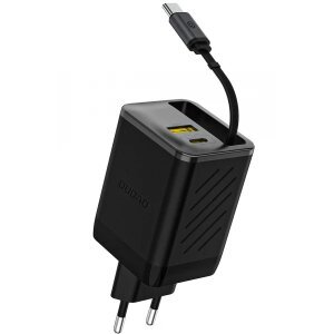 Incarcator Retea Cu Cablu USB-C Dudao A67EU, 67W, 3.35A, 1 x USB-A - 1 x USB-C, Negru 