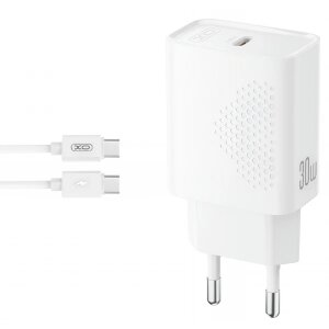 Incarcator Retea Cu Cablu USB-C XO Design L162, 30W, 3A, 1 x USB-C, Alb 