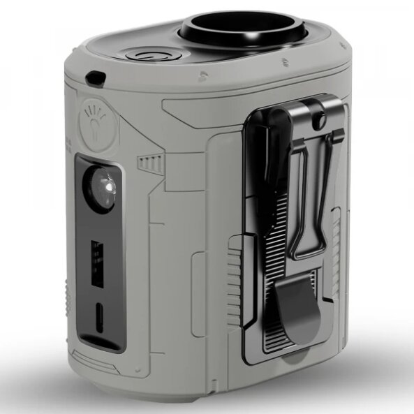 Ventilator Portabil Techsuit Z14 cu baterie externa 5000mAh, Gri 