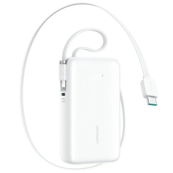 Baterie Externa Joyroom JR-PR2L, 10000mAh, 35W, QC + PD, 1 x Lightning - 1 x USB-C, Alba 