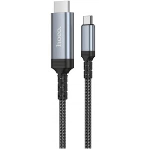 Cablu Audio si Video USB-C - HDMI HOCO UA43, 1.8m, Gri 