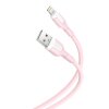 Cablu Date si Incarcare USB-A - Lightning XO Design NB212, 18W, 1m, Roz 