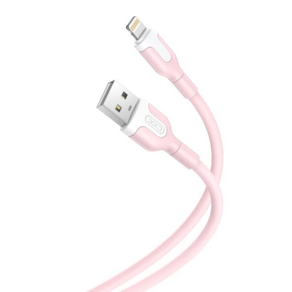 Cablu Date si Incarcare USB-A - Lightning XO Design NB212, 18W, 1m, Roz 