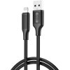 Cablu Date si Incarcare USB-A - Lightning XO Design NB265, 18W, 1m, Negru 