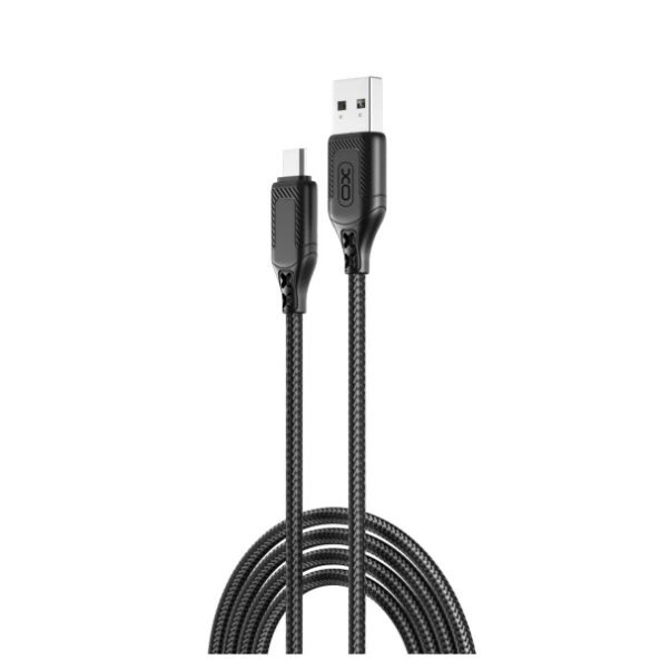 Cablu Date si Incarcare USB-A - microUSB XO Design NB235, 18W, 1m, Negru 