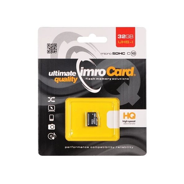 Card Memorie MicroSDHC Imro Fara Adaptor, 32Gb, Clasa 10 - UHS-1 U1