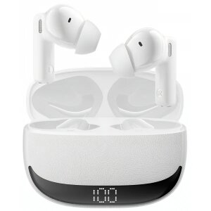 Handsfree Bluetooth BWOO BW40, TWS, ANC, Alb 